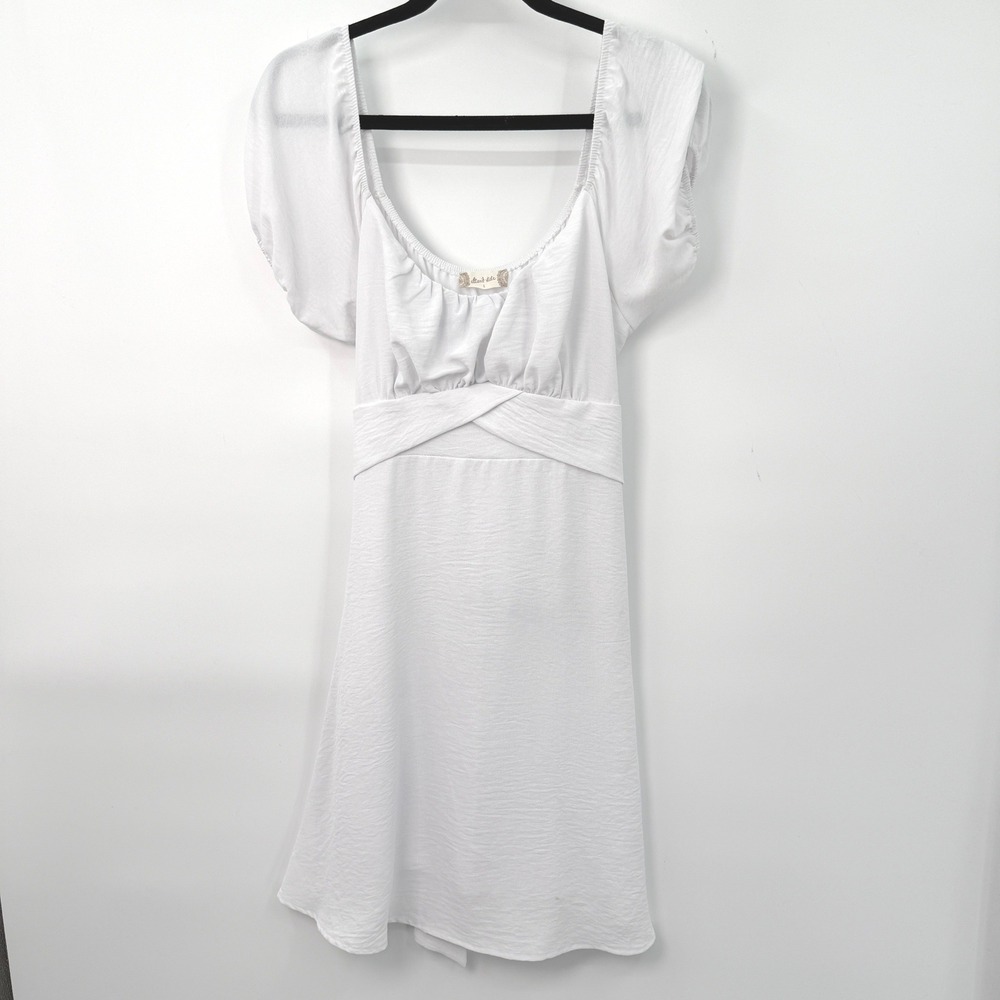 Altar'd State Mini Dress Women L White Fairycore Festival Flowy Coquette Indie